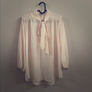 Bow Tie Front Sheer Top